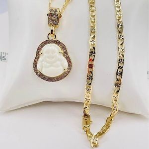 buddha and chain gold plated